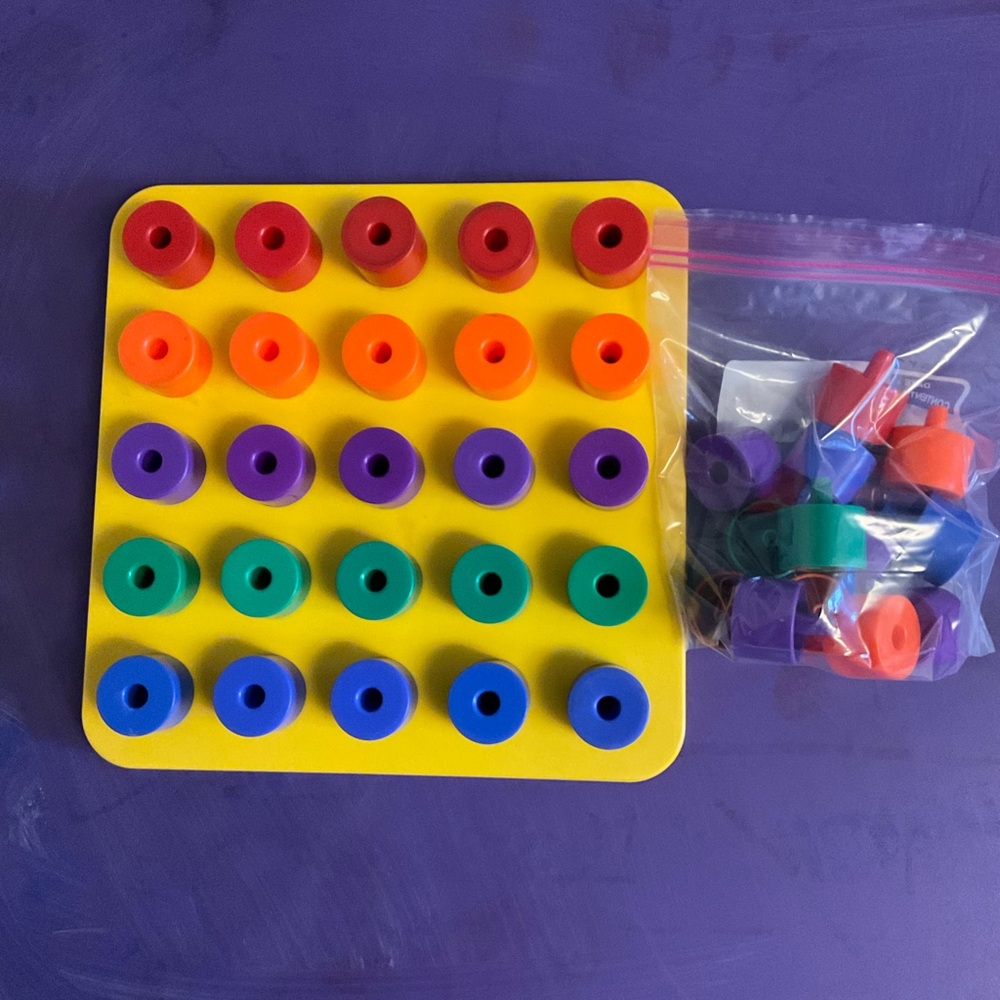 Colorful Discovery Toys Peg Board Set for Kids